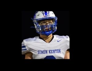 Simon Kenton WR/DB Carter Blades (photo from Twitter: @CarterBlades1)