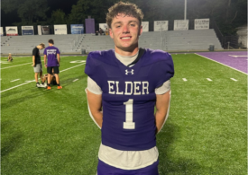 Andrew Lyman catches four touchdown passes for Elder against Middletown