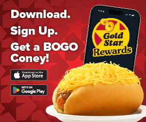 Gold Star app Buy One, Get One Free Cheese Coney when you download.