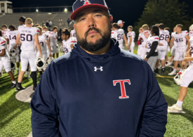 Talawanda head coach Andy Stuckert after the Braves’ Week 7 win over Northwest.