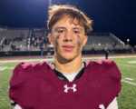 Lebanon senior running back Logan Schmenk after scoring four rushing touchdowns in a 49-7 win over Walnut Hills.