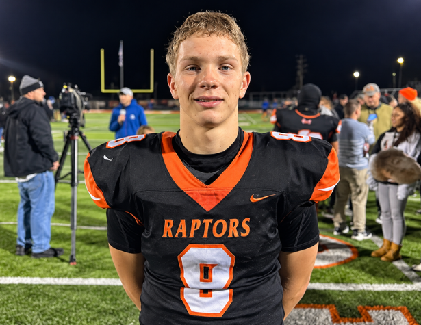 Anderson quarterback Owen Scalf after throwing six touchdown passes in the Raptors' 47-21 victory over Winton Woods in Week 9.